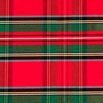 Fabric Shantung Polyester Red Tartan - Ribes y Casals