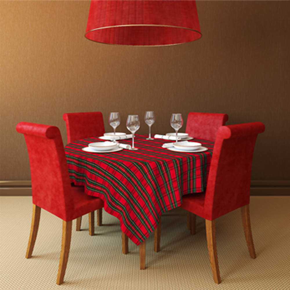 Fabric Shantung Polyester Red Tartan - Ribes y Casals