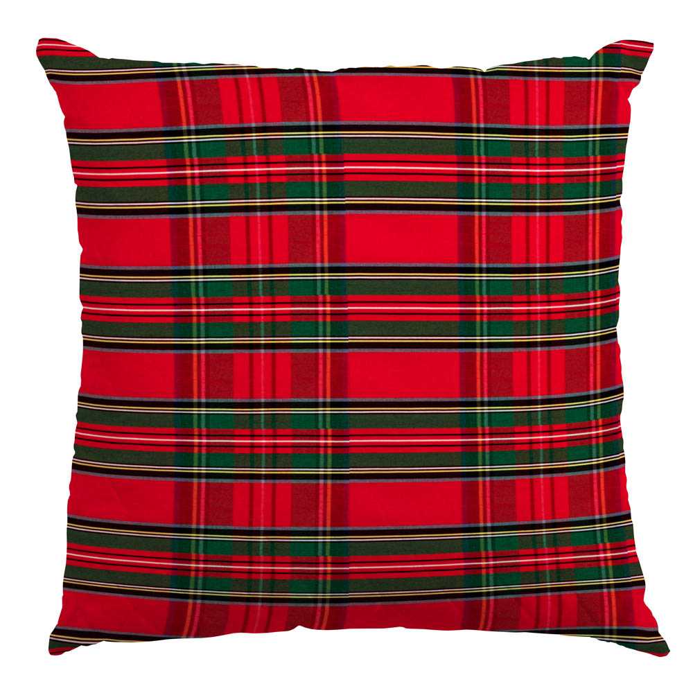 Fabric Shantung Polyester Red Tartan - Ribes y Casals