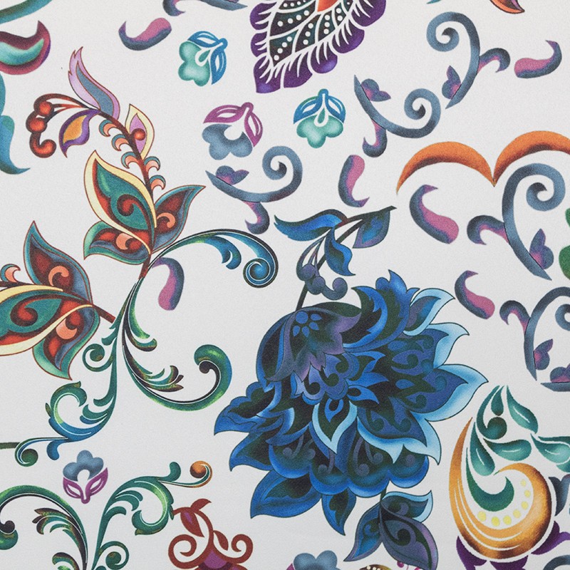 Stretch Oriental Flower Blue - Ribes y Casals