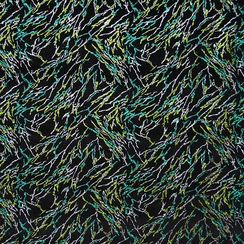 Stretch Velvet Fabric Green Stripes - Ribes y Casals