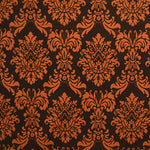 Printed Velvet Fabric Orange Baroque - Ribes y Casals