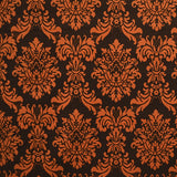 Printed Velvet Fabric Orange Baroque - Ribes y Casals