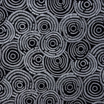 Printed Velvet Fabric Circles Black - Ribes y Casals