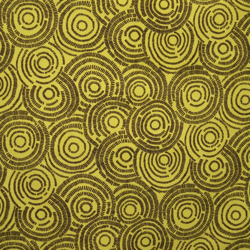 Printed Velvet Fabric Circles Pistachio - Ribes y Casals