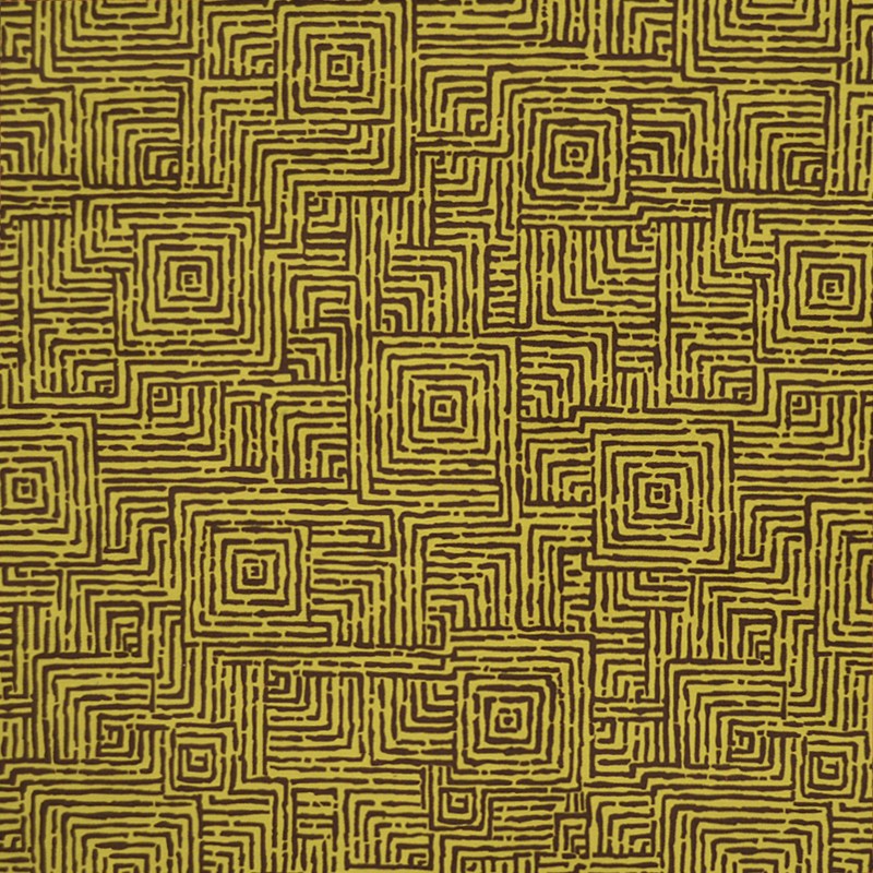 Printed Velvet Fabric Yellow Squares - Ribes y Casals