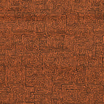 Printed Velvet Fabric Orange Squares - Ribes y Casals