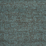 Printed Velvet Fabric Turquoise Squares - Ribes y Casals