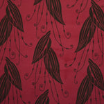 Printed Velvet Fabric Leaf Brown - Ribes y Casals