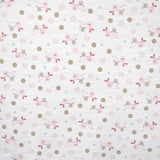 Printed Fabric Owls Baby Pink - Ribes y Casals