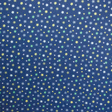 Jeans Fabric Kids Small Flowers Blue - Ribes y Casals