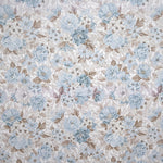 Printed Villela Fabric Flowers Sky Blue - Ribes y Casals