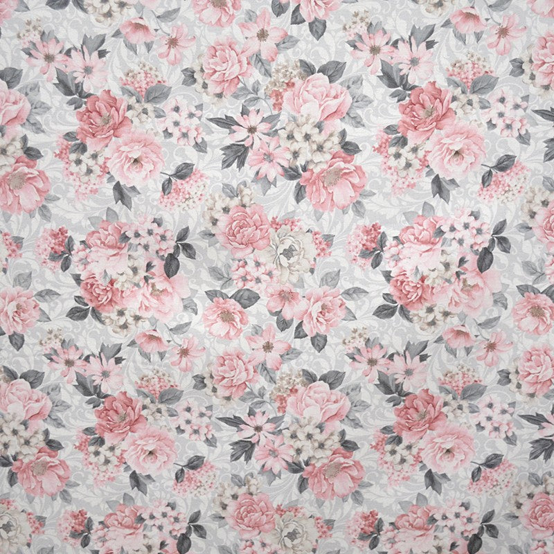 Printed Villela Fabric Flowers Pink - Ribes y Casals