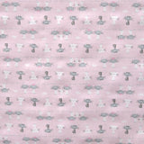Printed Villela Fabric Kittens Baby Pink - Ribes y Casals