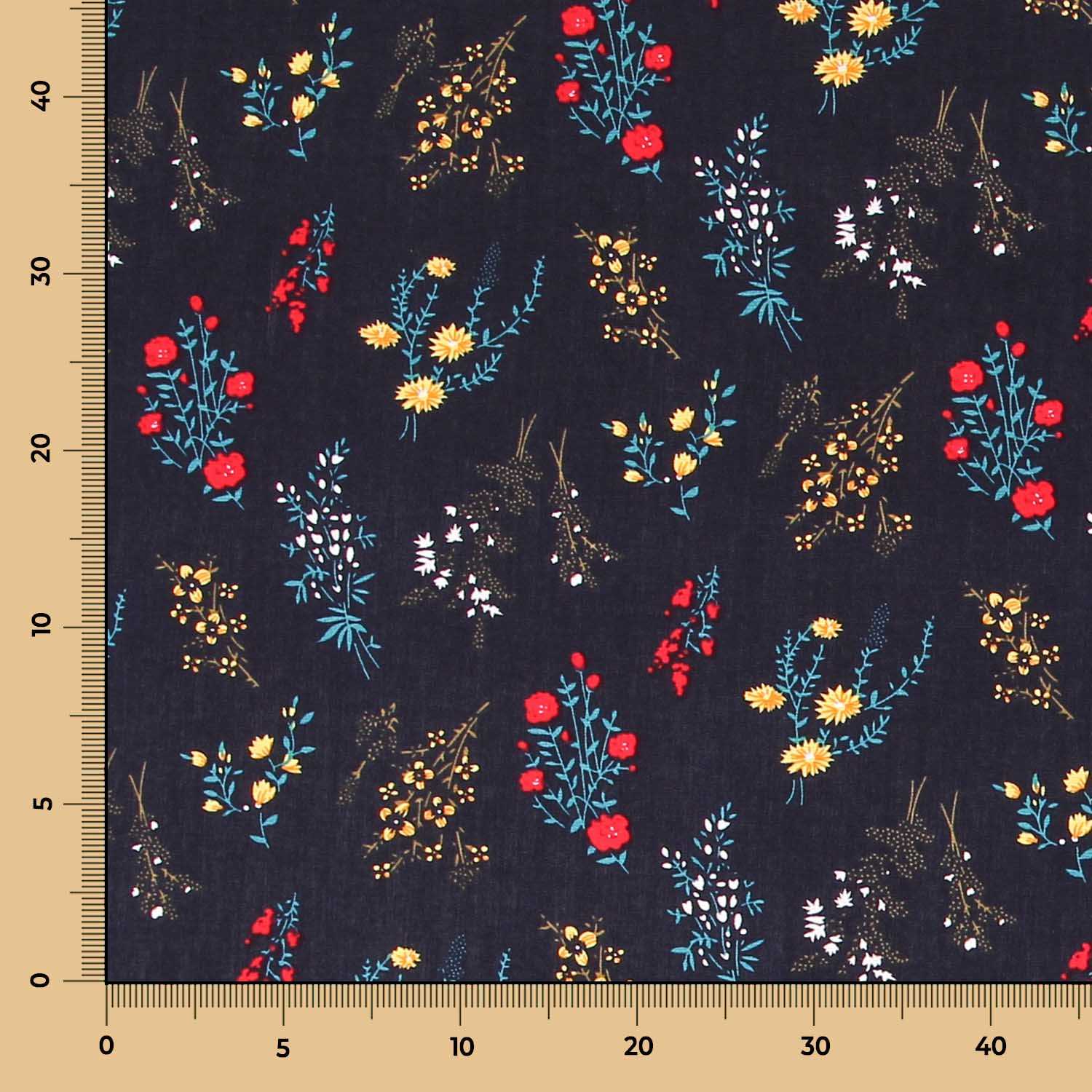 Blue Night Botanical Viscose - Ribes y Casals