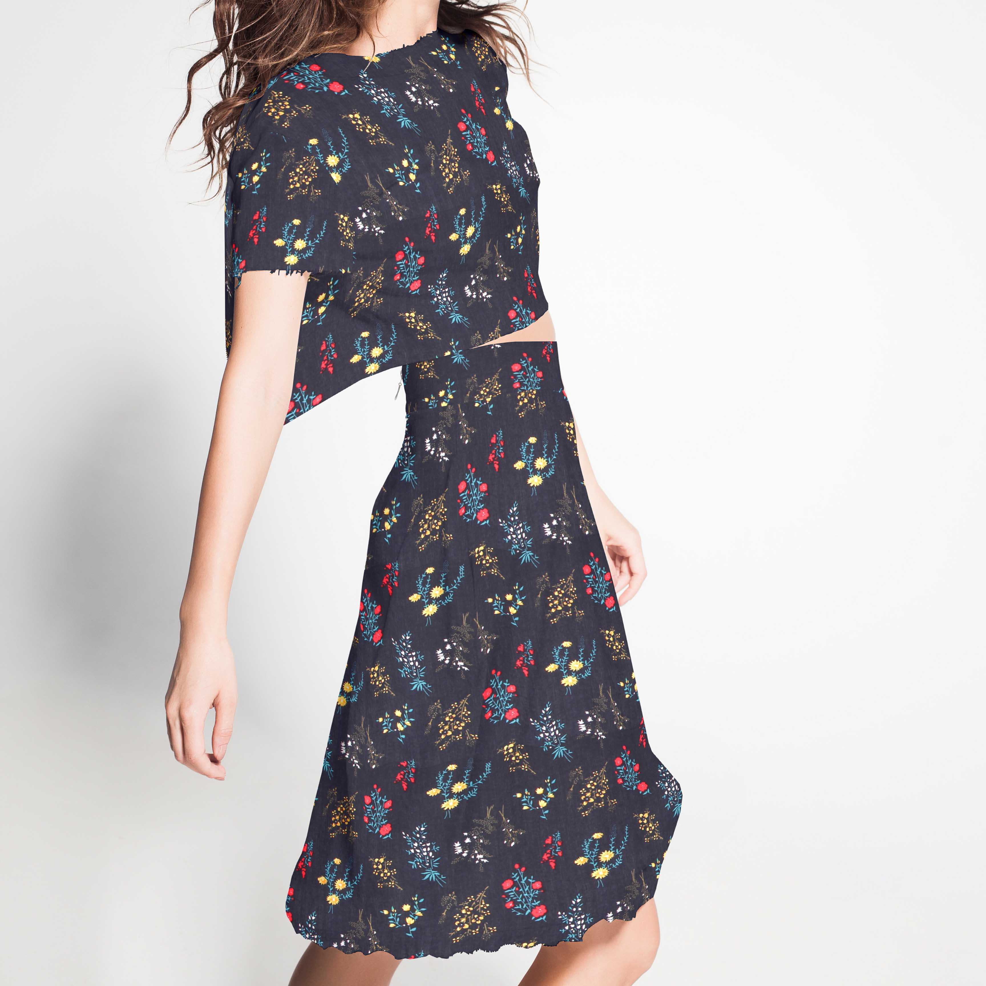 Blue Night Botanical Viscose - Ribes y Casals