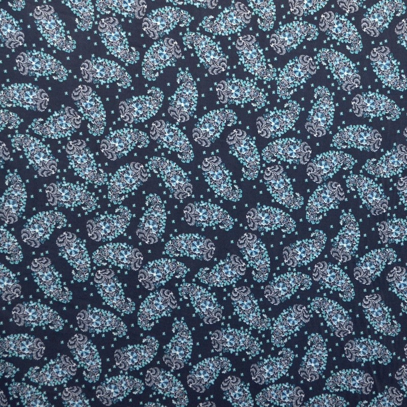 Viscose Cashmere Navy Blue Background - Ribes y Casals