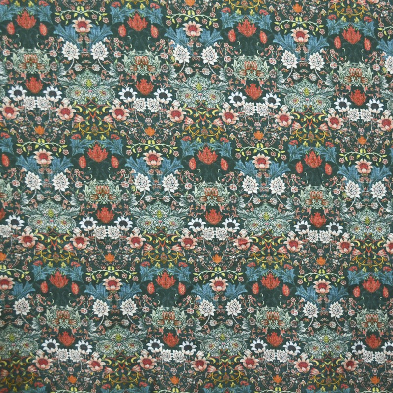 Viscose Fabric Botanic Print Green - Ribes y Casals