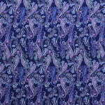 Viscose Fabric Cashmere Print Blue Background - Ribes y Casals