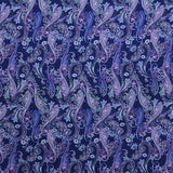 Viscose Fabric Cashmere Print Blue Background - Ribes y Casals