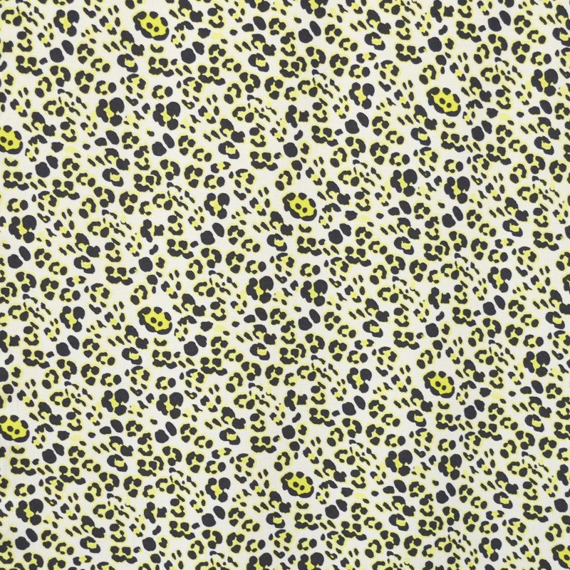Viscose Fabric Neon Leopard Print Yellow - Ribes y Casals