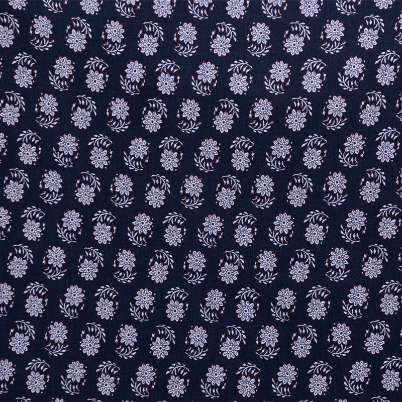 Viscose Fabric Daisy Print White - Ribes y Casals