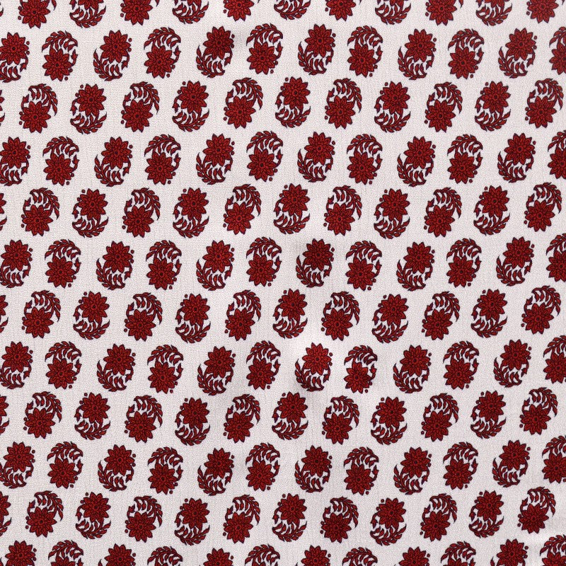 Viscose Fabric Daisy Print Red - Ribes y Casals