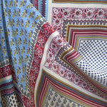 Printed Viscose Fabric Patch Print White Background - Ribes y Casals