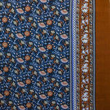 Terracotta Blue Floral Viscose Cloth - Ribes y Casals