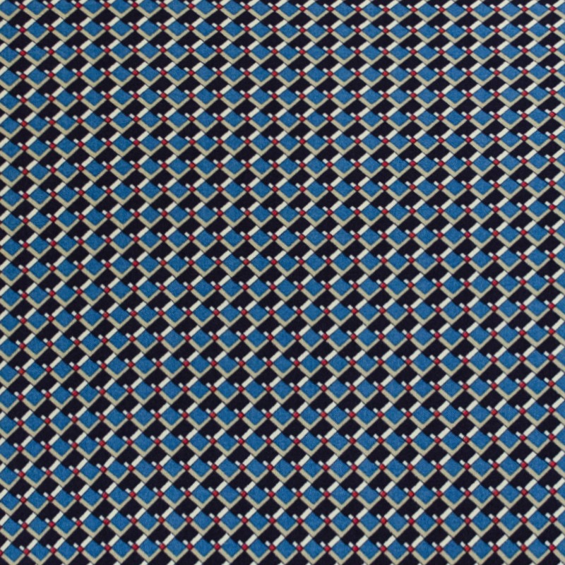 Viscose Geometric Peacock Purple - Ribes y Casals