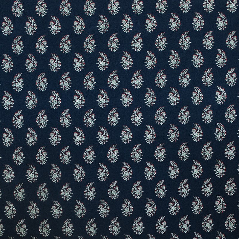 Viscose Geometric Branchs Navy - Ribes y Casals