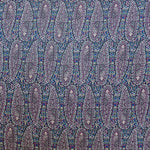 Navy Viscose Mosaic Floral Mosaic Fabric - Ribes y Casals
