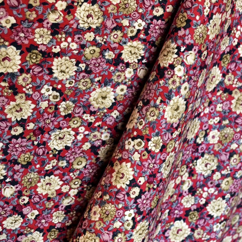 Viyela Viscose Flower Fuchsia - Ribes y Casals