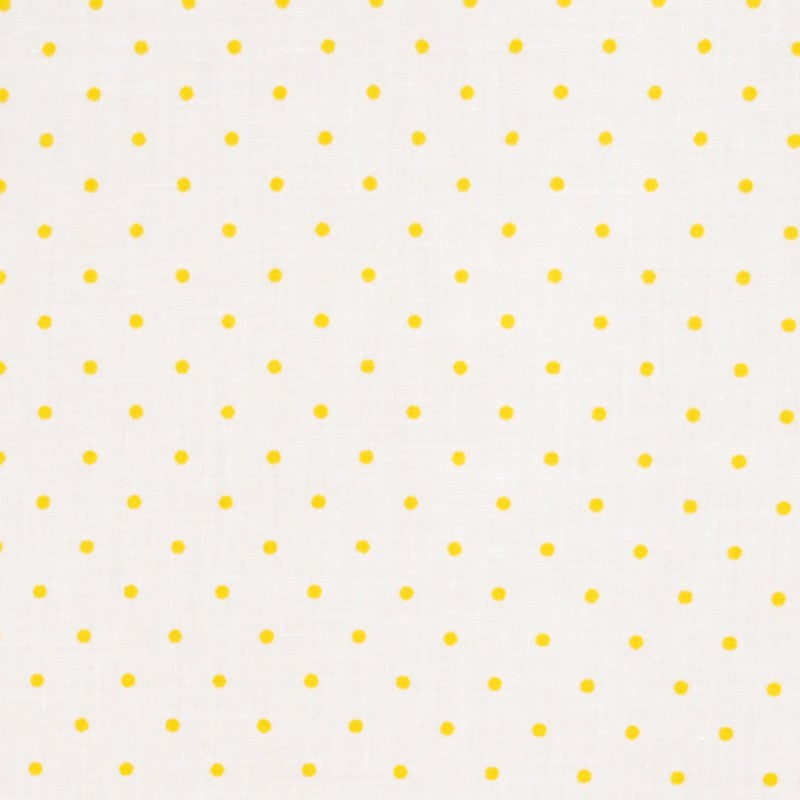 Cotton Voile Fabric Polka Dot Yellow - Ribes y Casals