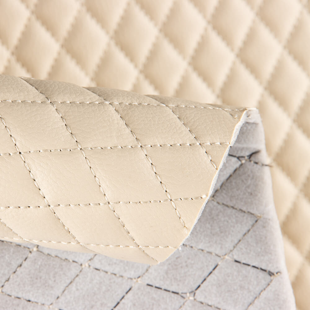 Diamond Quilted Faux Leather Beige - Ribes y Casals