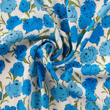 Bambula Polyester Pink Blue Fabric - Ribes y Casals