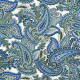 Punto Crepe Paisley Azul - Ribes y Casals
