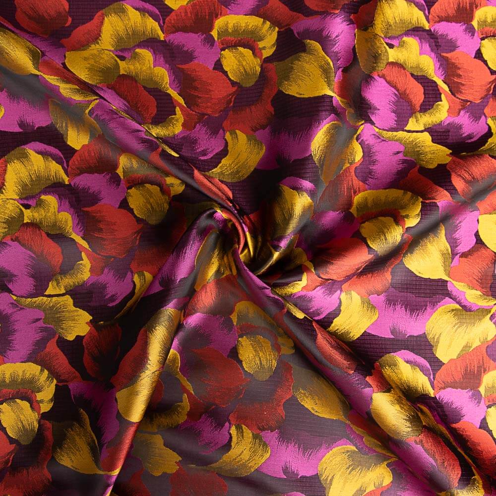 Brocade Petals Gold Scarlet - Ribes y Casals