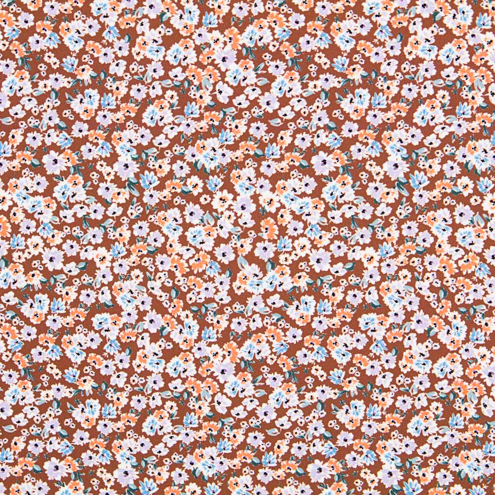 Brown Garden Crepe Fabric - Ribes y Casals