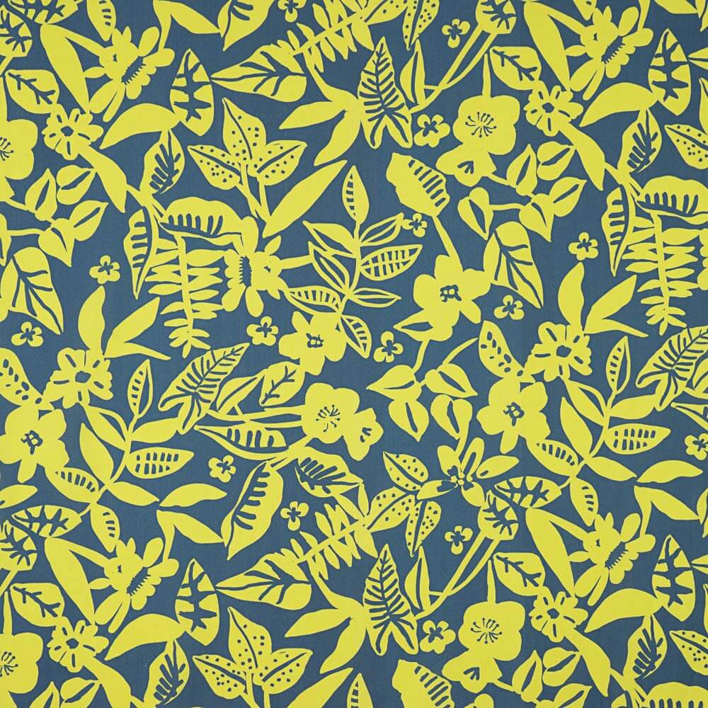 Yellow Tropical Viscose Fabric - Ribes y Casals