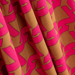 Fuchsia Geometric Printed Viscose - Ribes y Casals