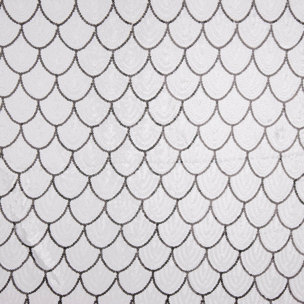 Knitted Sequin Scales White - Ribes y Casals