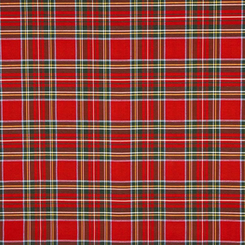 Tela Mantel Navidad Tartán Roja - Ribes y Casals