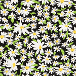 Viscose Black Daisies - Ribes y Casals