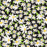Viscose Black Daisies - Ribes y Casals