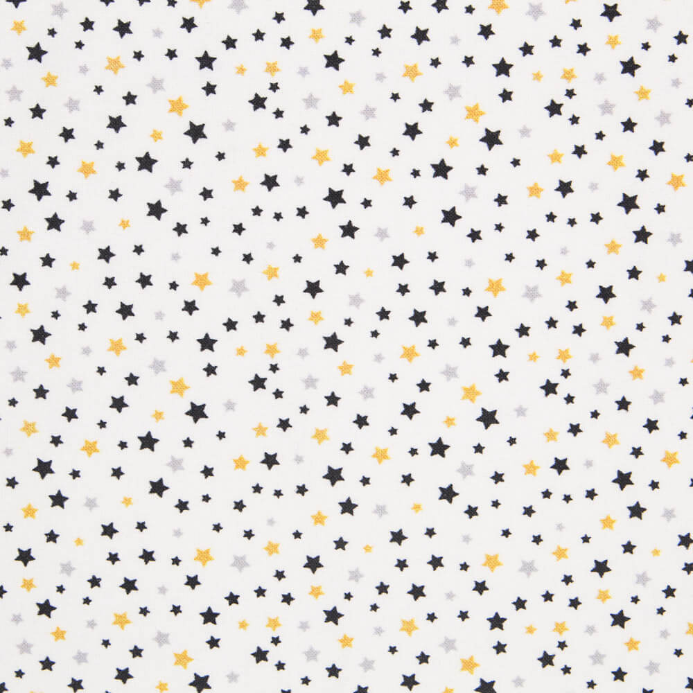 Popelín Multi Stars Negra - Ribes y Casals