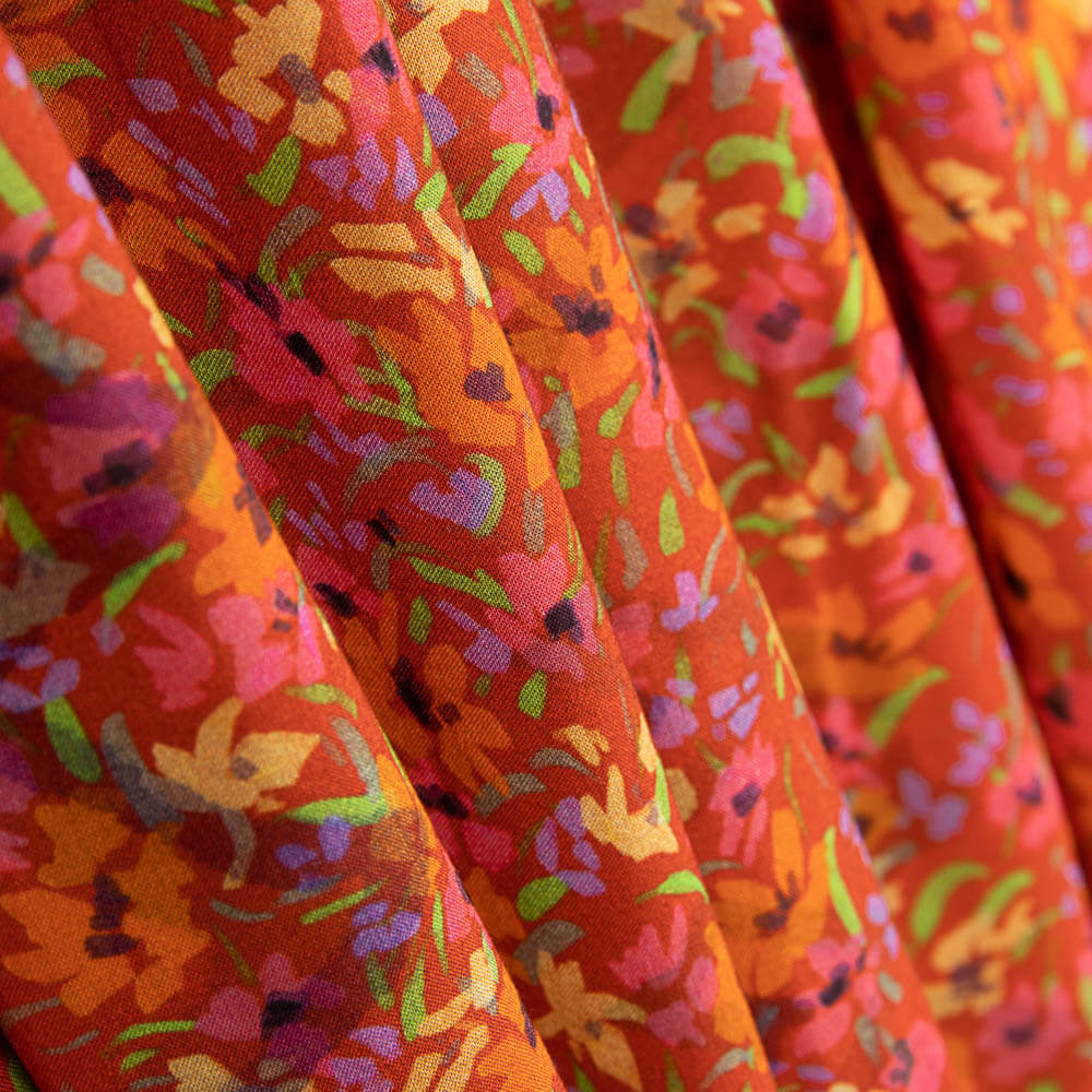 Viscose Fabric Coral Forest - Ribes y Casals