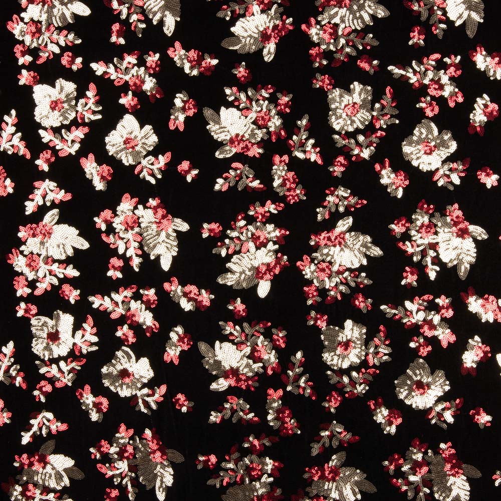 Lycra Velvet Sequin Embroidery - Ribes y Casals