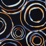 Crepe Viscose Navy rosette - Ribes y Casals