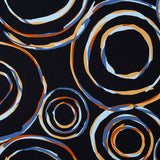 Crepe Viscose Navy rosette - Ribes y Casals